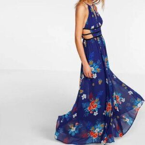 Express Floral Cut out Maxi Dress | Women's XS